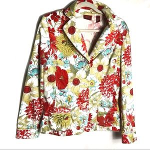 Valerie Stevens Floral Blazer M